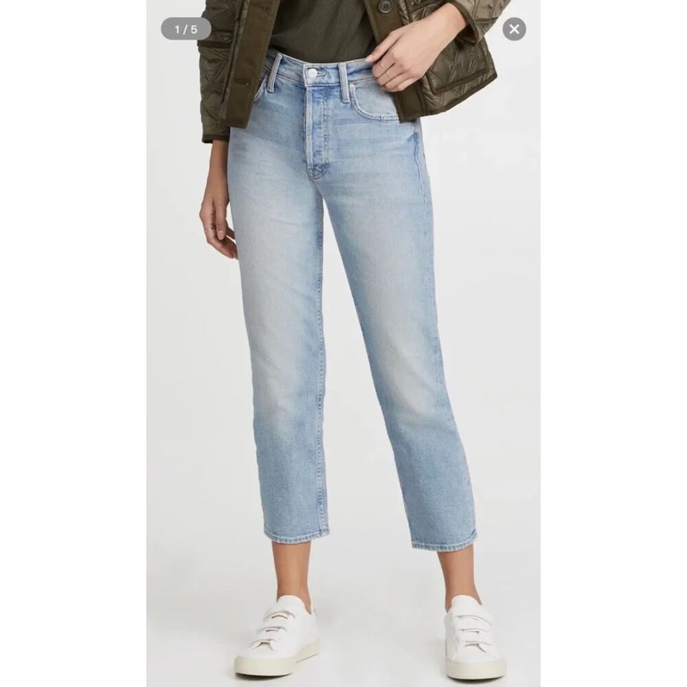 Mother Superior Jeans 29 The Tomcat Bless You Ankle Crop Denim Blue Casual Comfy - Picture 2 of 16